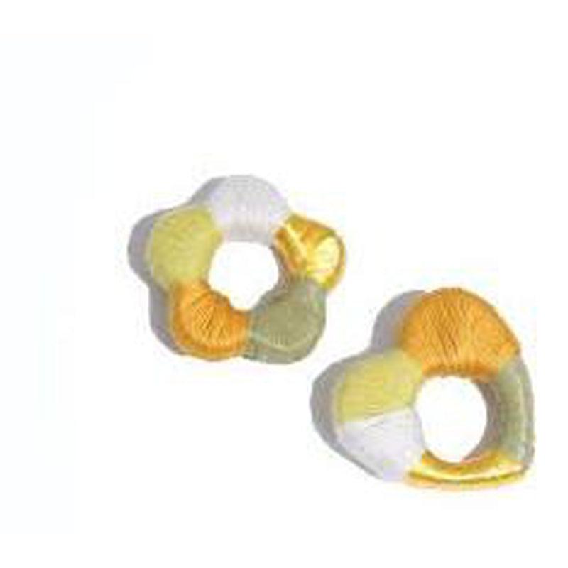 Raffia & Yarn Trimmed Brooches Marigold Mix
