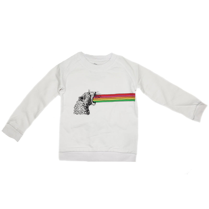 White Rainbow Roar Pullover