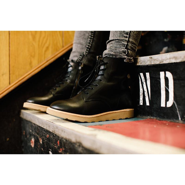 Rodney Black Leather Boot