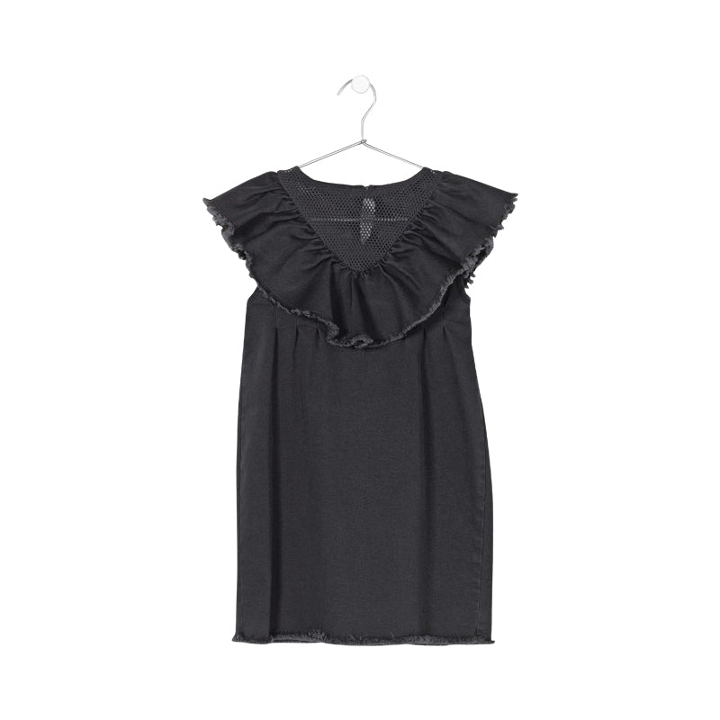 Ruffled Denim Dress
