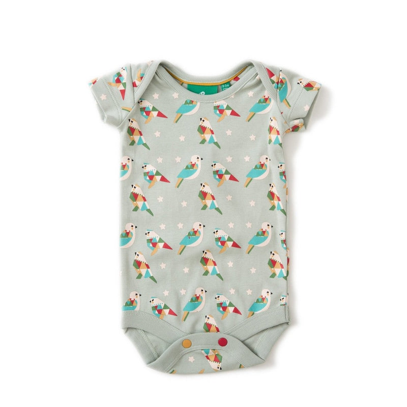 Pale Aqua Origami Birds One Piece
