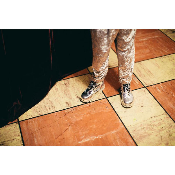 Sidney Leather Silver Boot