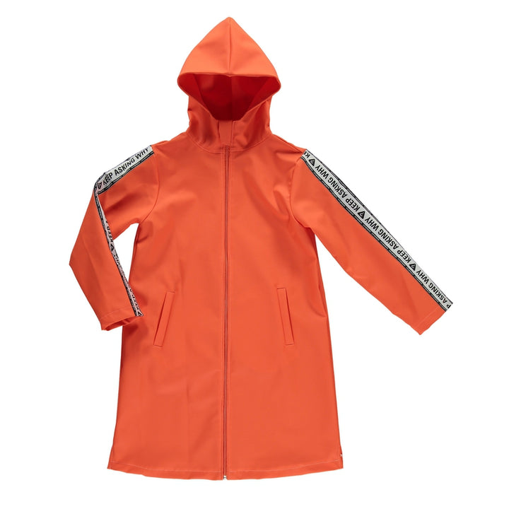 Slogan Long Orange Parka