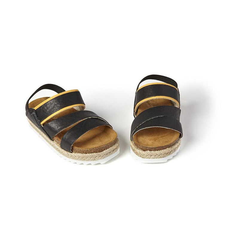 Suntrek Black Leather Sandal