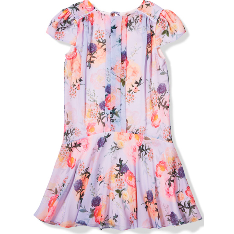 Botanical Drop Hem Dress