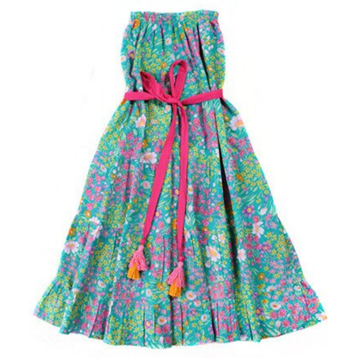Paris Gypsy Aqua Rose Dress