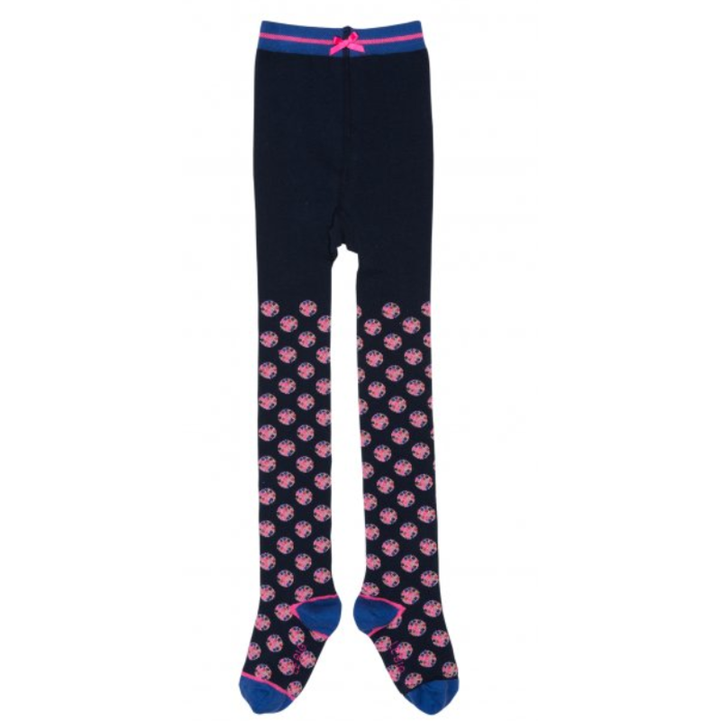 Navy Blue Polka Dot Tights