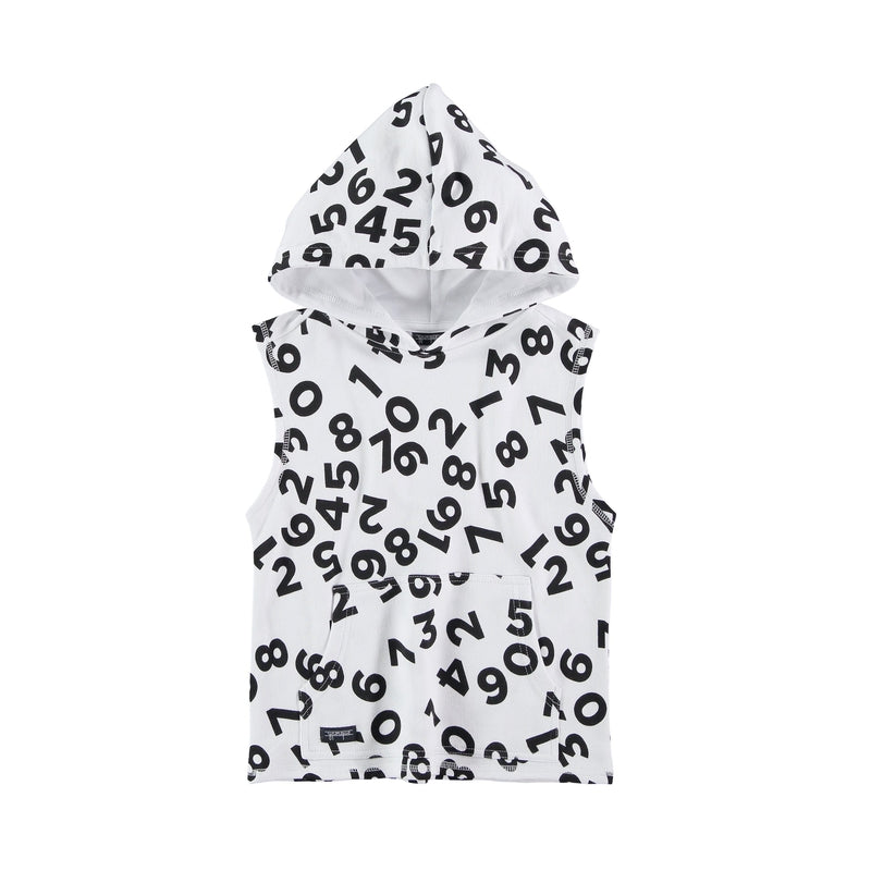 Sleeveless Numbers Hoodie