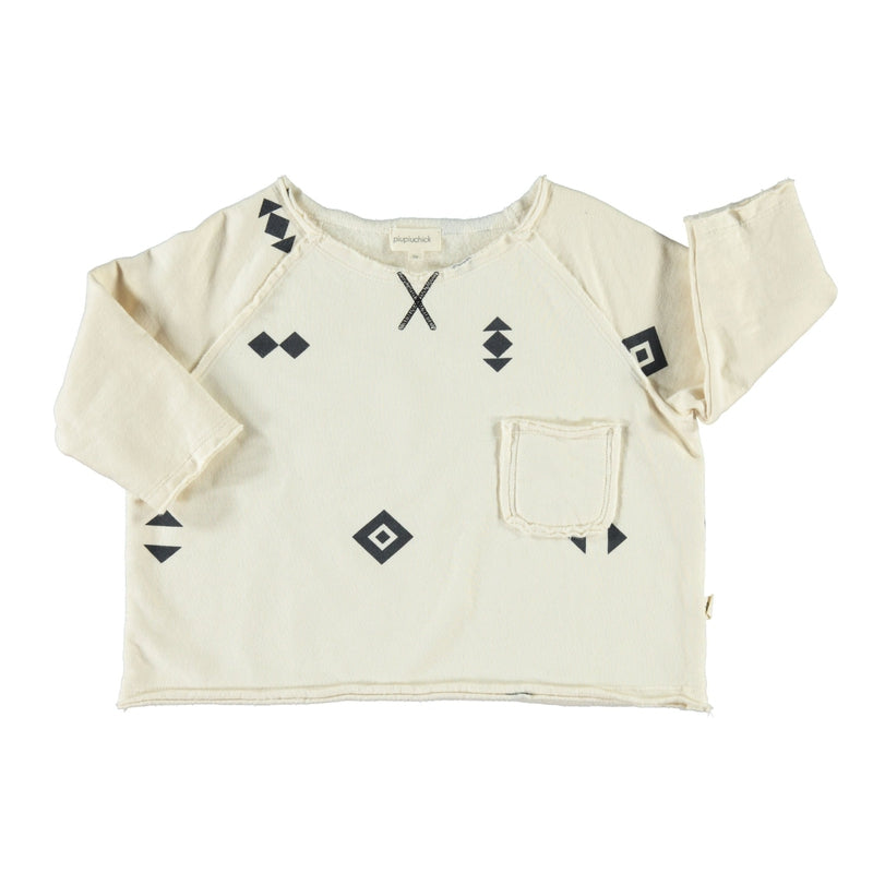 Black Geometric Unisex Sweatshirt