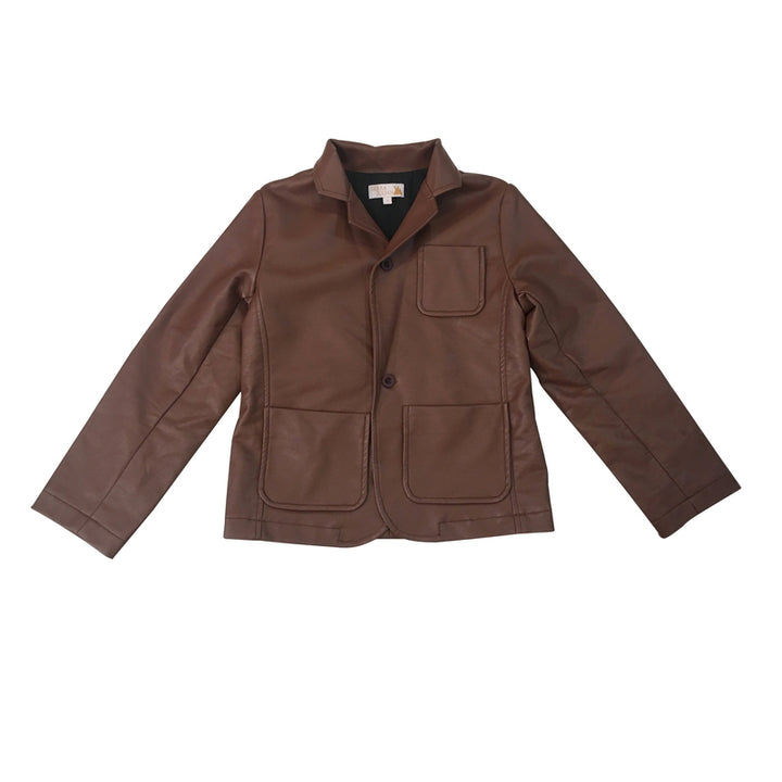 Vegan Leather Blazer