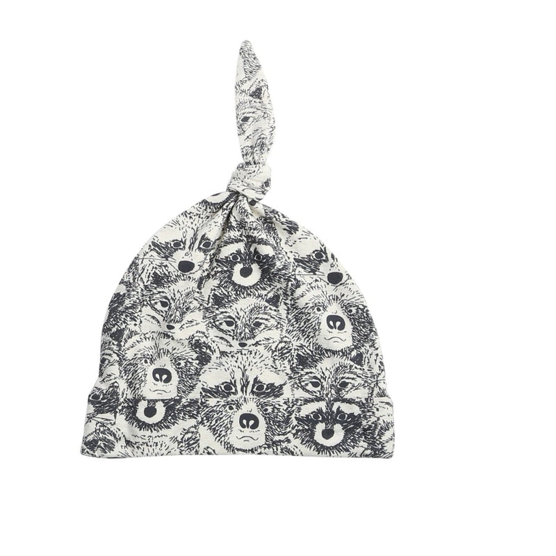 Ivory Print Knot Cap