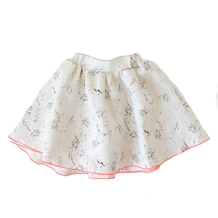 Yoobi Off White and Lavender Skirt