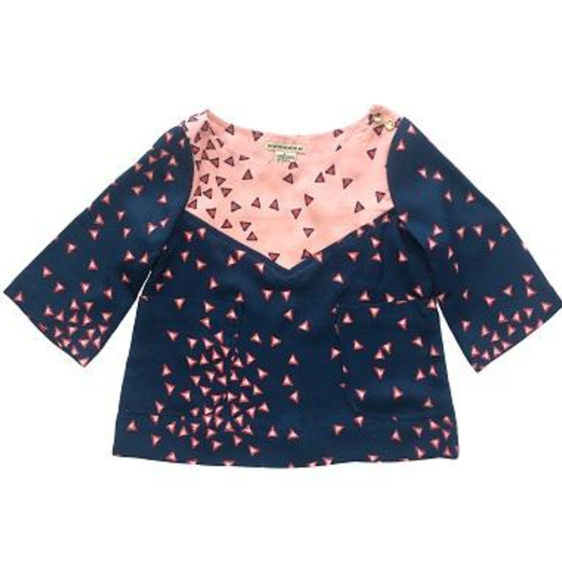 French Navy Petite Galaxie Blouse
