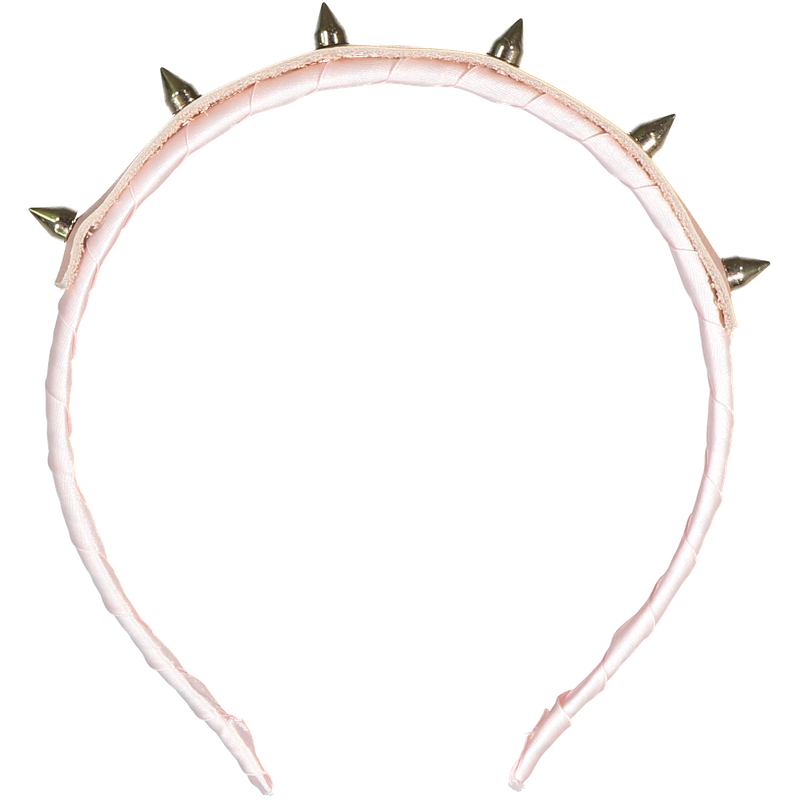 Pink Punk Leather Studs Headband