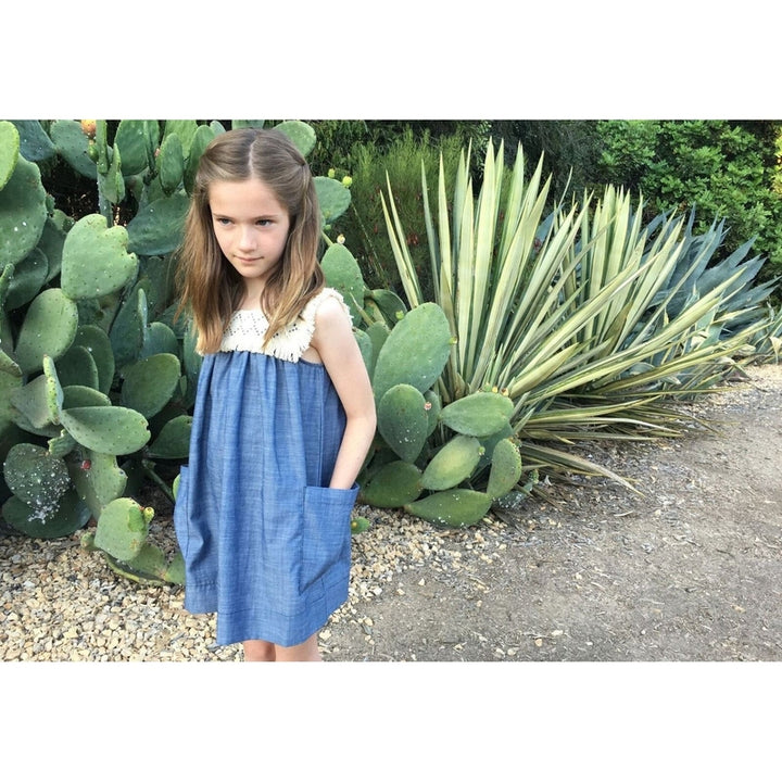 Chambray Baja Fringe Sundress