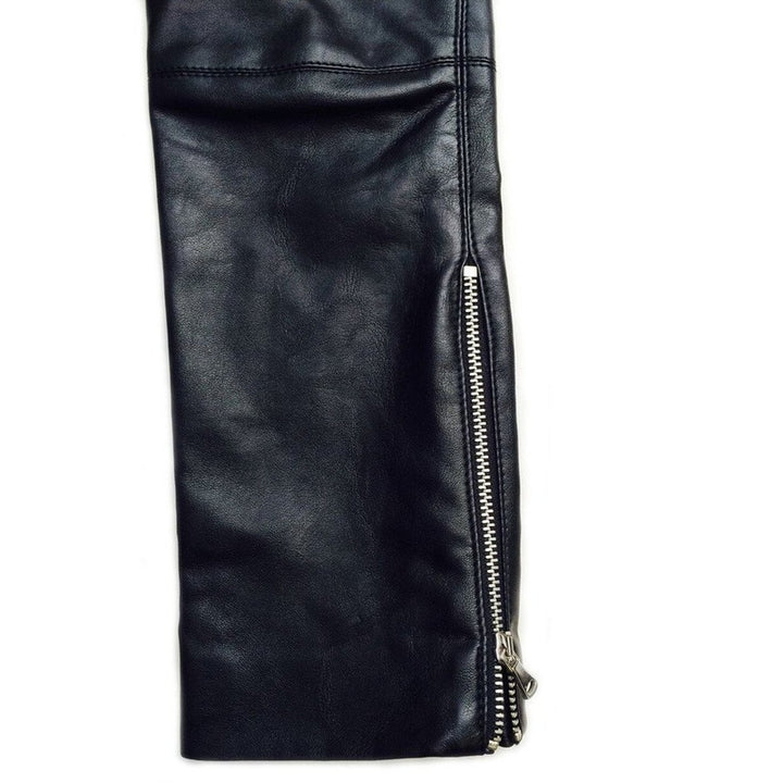 Black Vegan Leather Pants