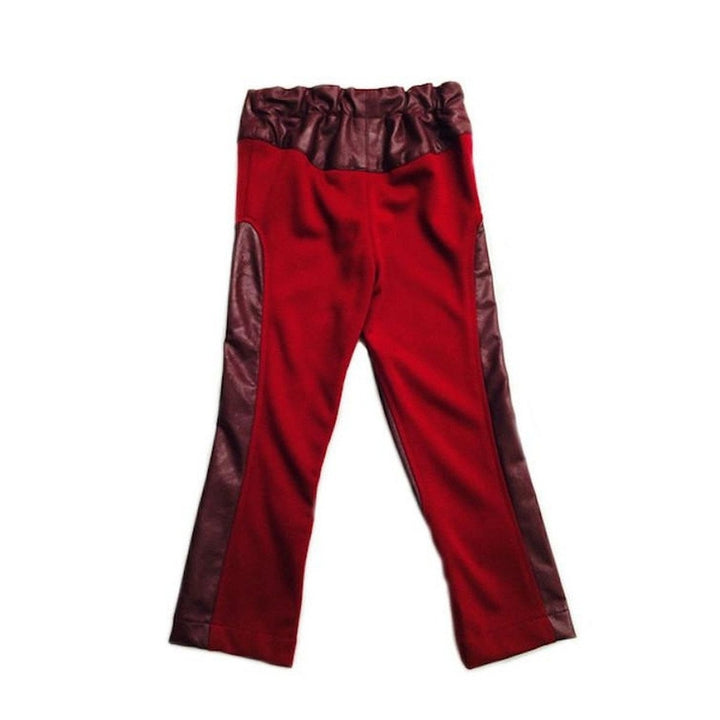 Cranberry Vegan Leather Riding Pant