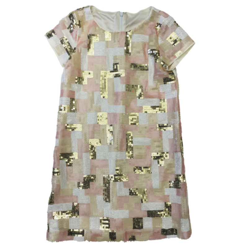 Sequin Geo Dress