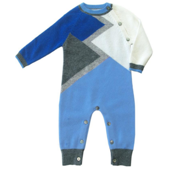 Jasper Blue Combo Cashmere Color Block Coverall