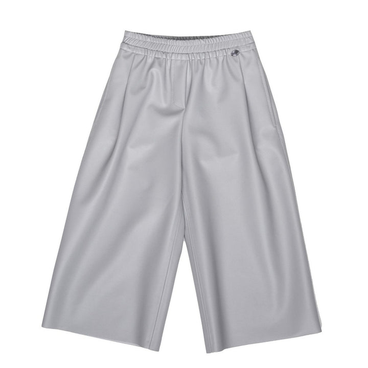 Gray Vegan Leather Pants