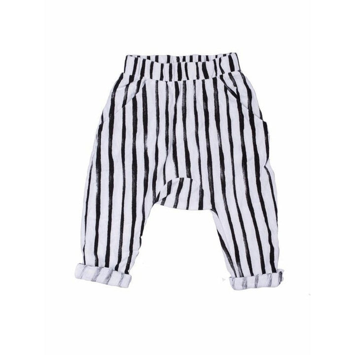 Black Vertical Stripped Pant