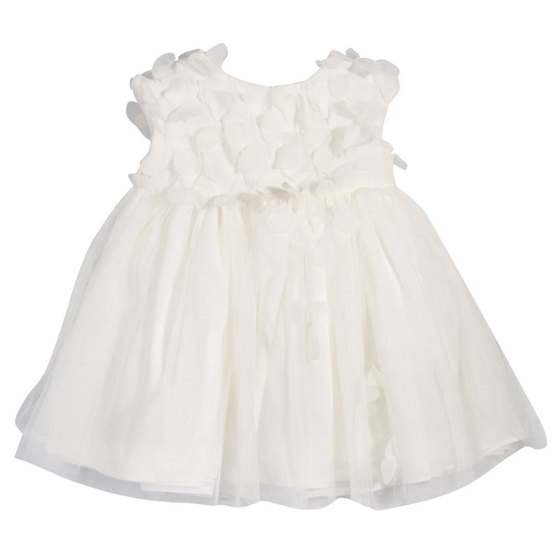 Petals Off White Dress