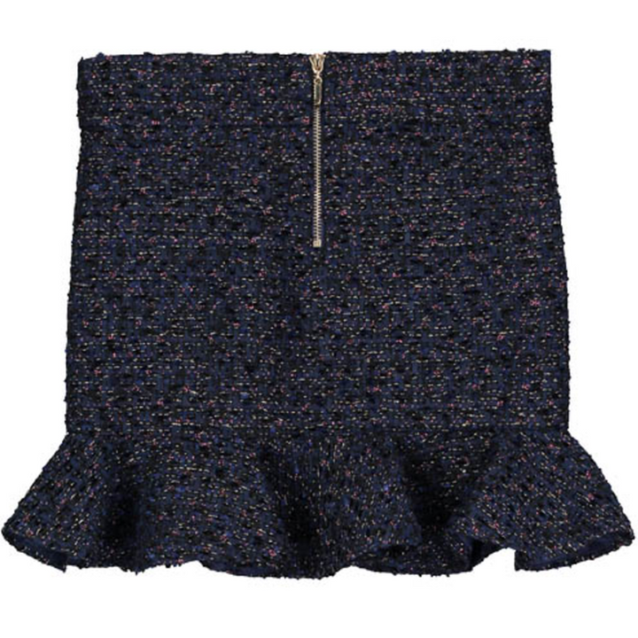 Navy Boucle Skirt