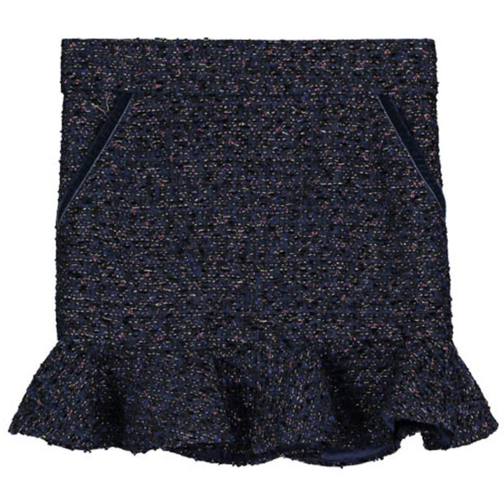 Navy Boucle Skirt