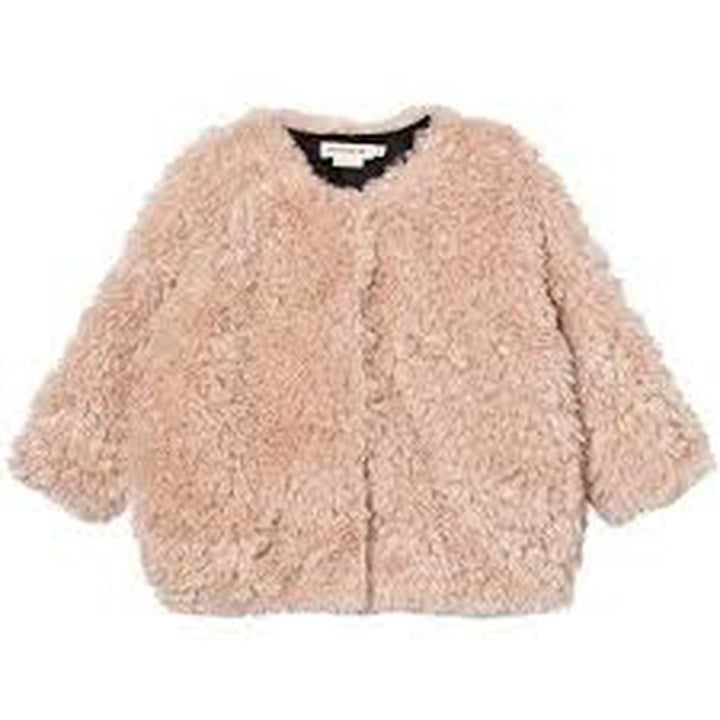 Pink Faux Fur Coat