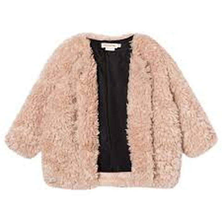 Pink Faux Fur Coat