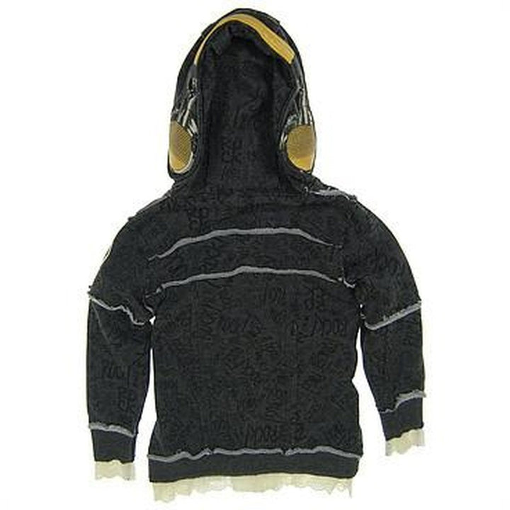 Rock Graffiti Headphone Lace Hoodie