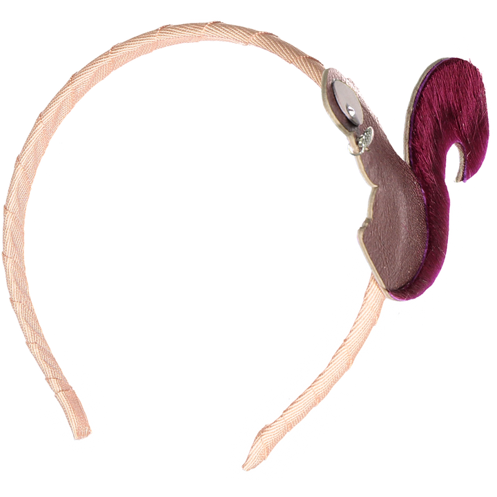 Brown Leather Squirrel Headband