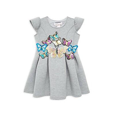 Scuba Dress With Butterflies