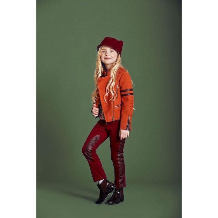 Cranberry Vegan Leather Riding Pant