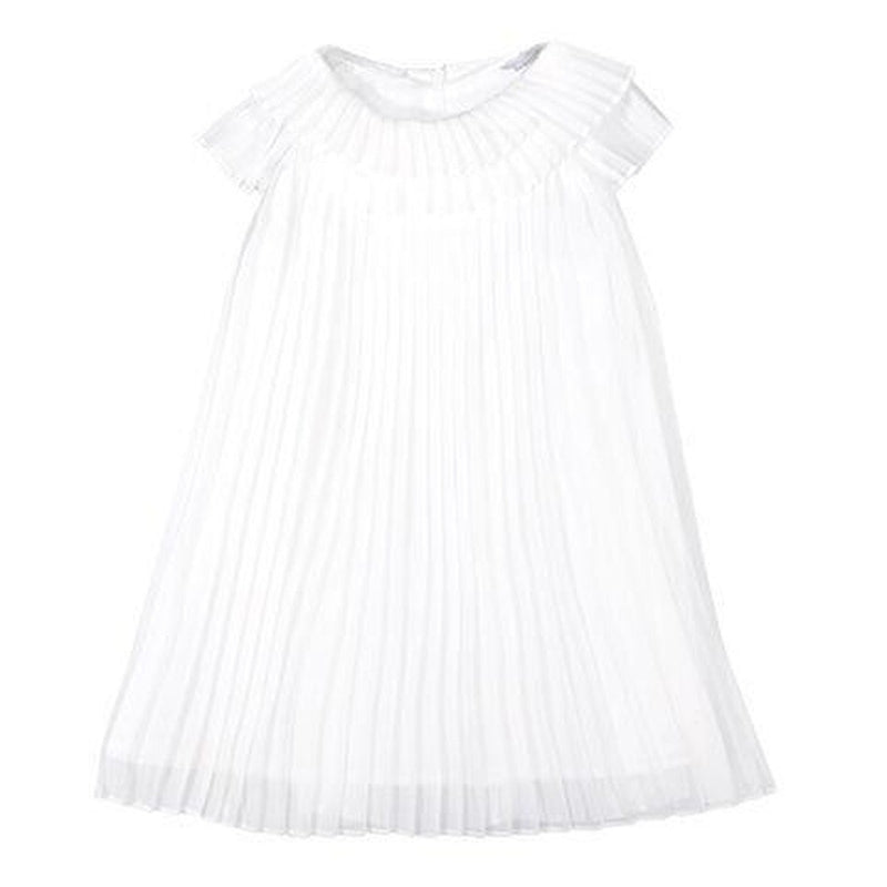 White Pleated Dress