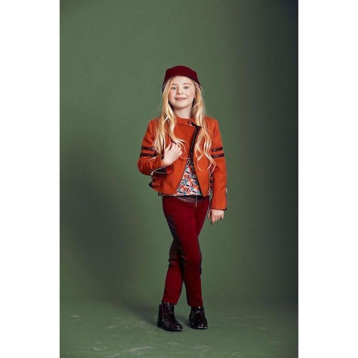 Cranberry Vegan Leather Riding Pant