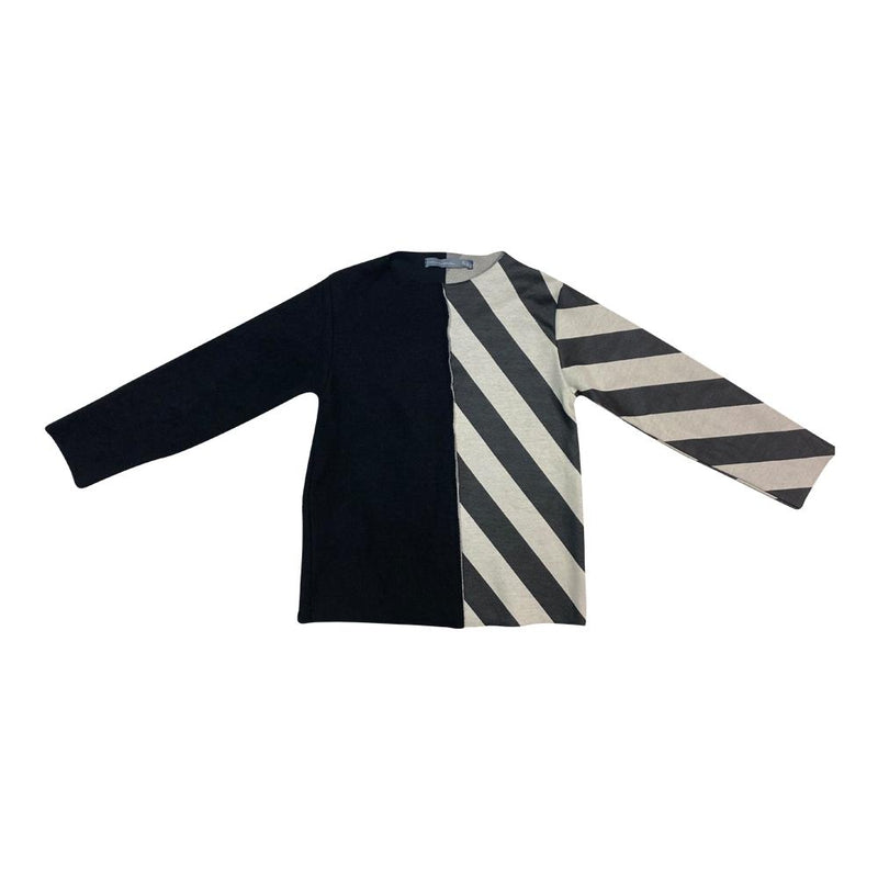 Diagonal and Fleece Top