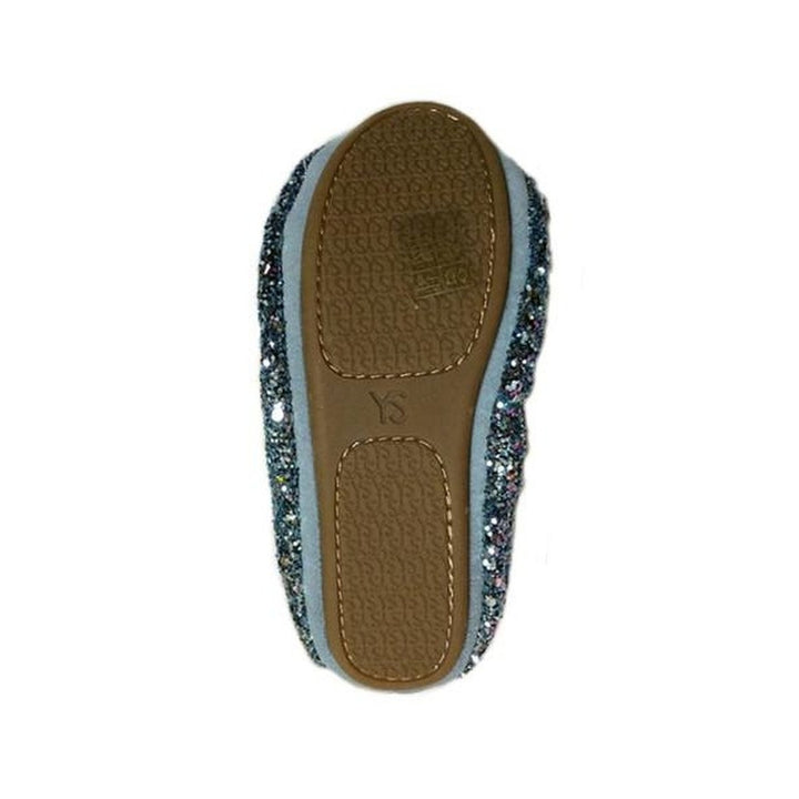 Crystal Blue Sammie Glitter Flat