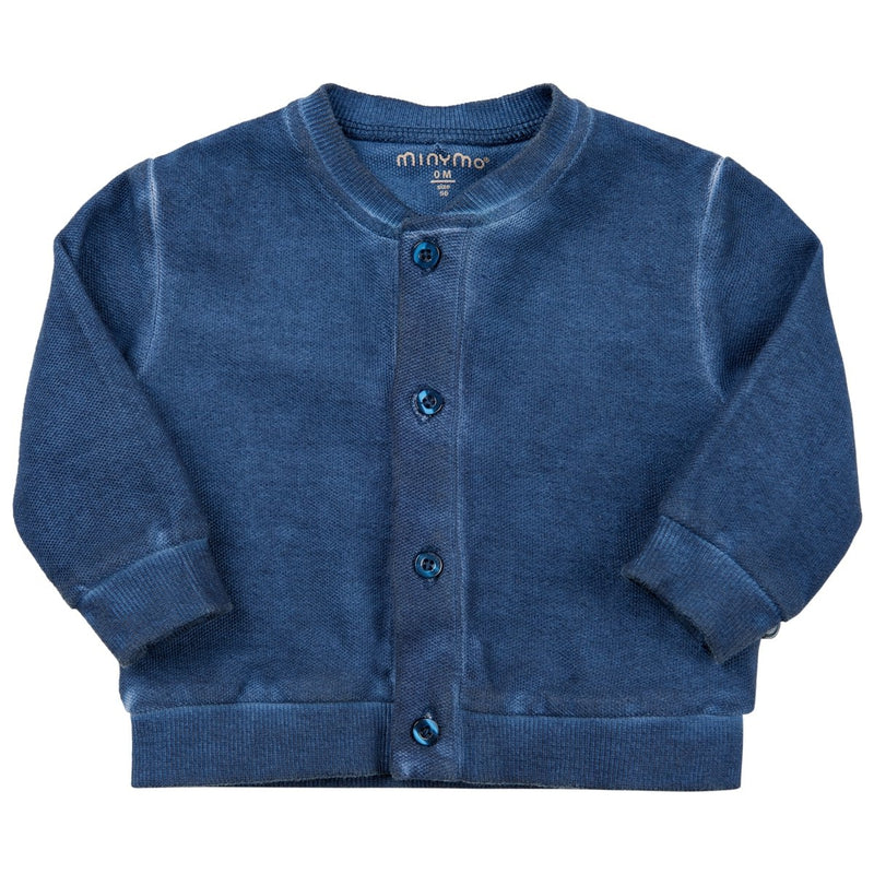 Blue Washed Cardigan with Buttons