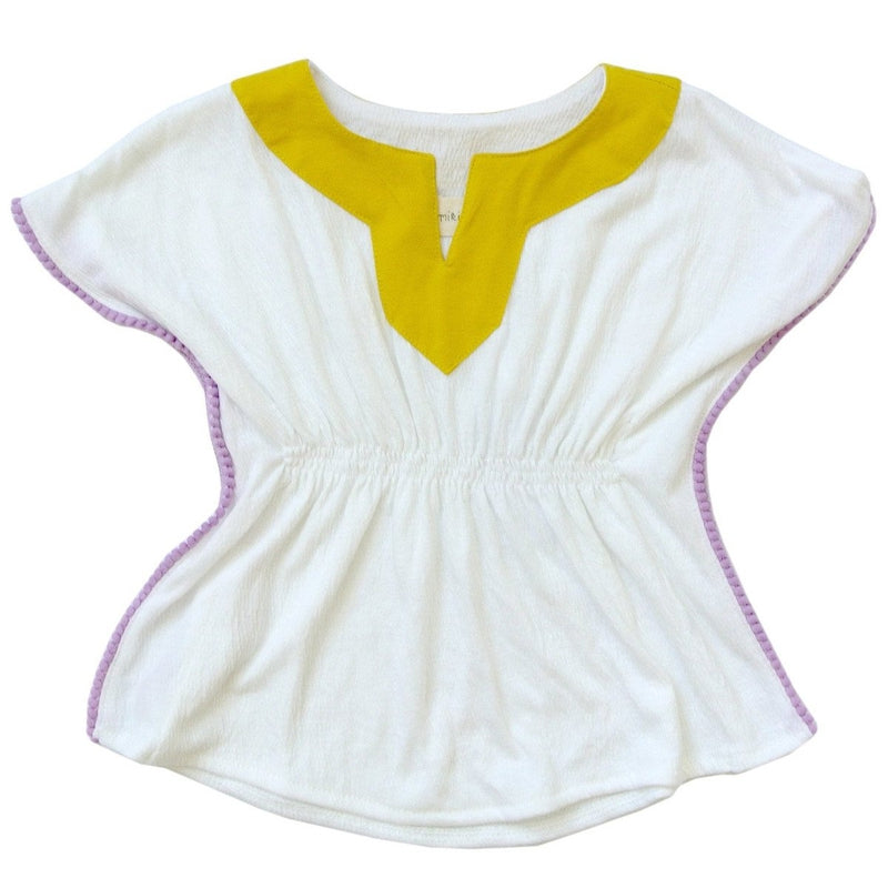 White Maui Havana Top With A Gold Collar
