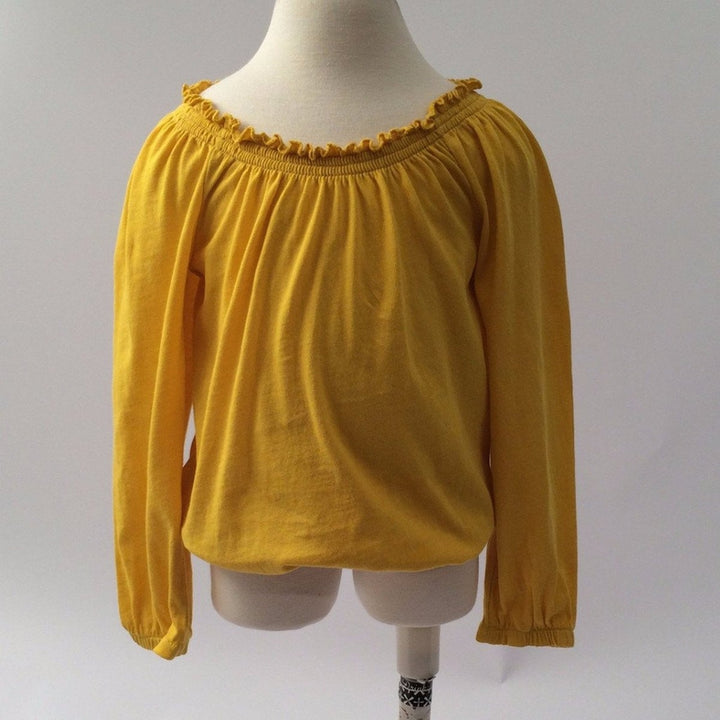 Yellow Ruched Neck Top