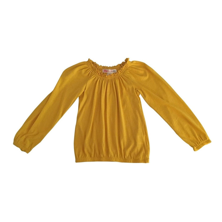 Yellow Ruched Neck Top