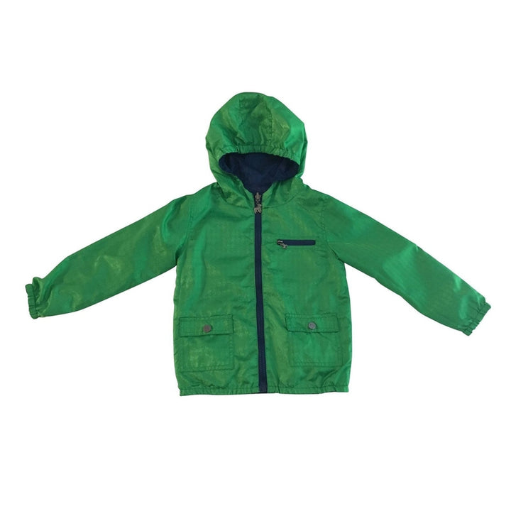 Navy & Green Reversible Rain Jacket