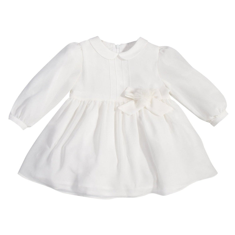 Cream Woven Baby Dress