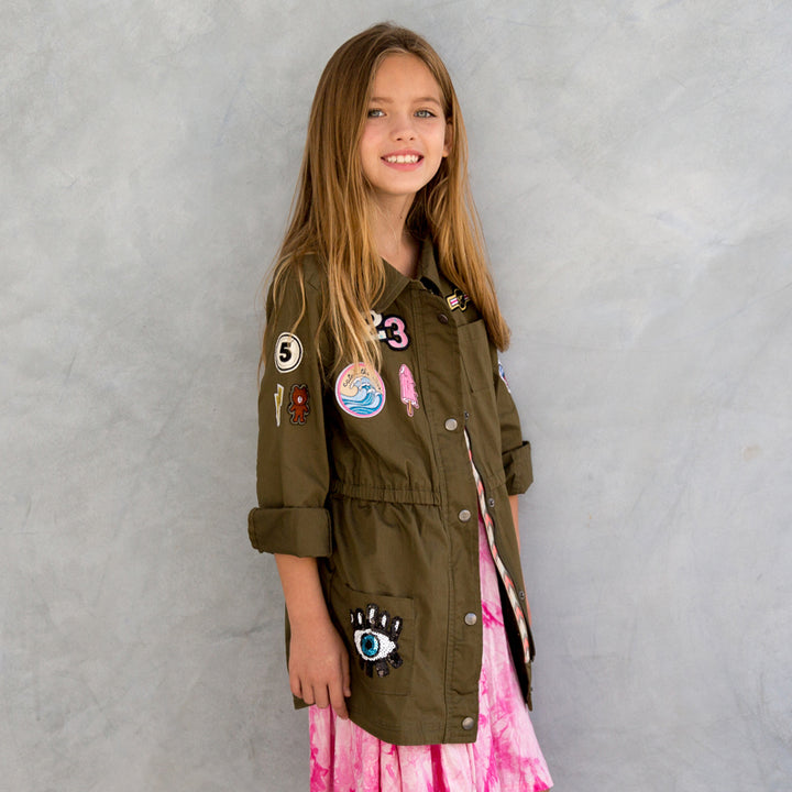 Hippie At Heart Army Jacket With Patches