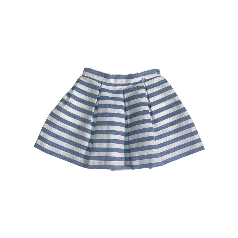 Light Blue Striped Skirt