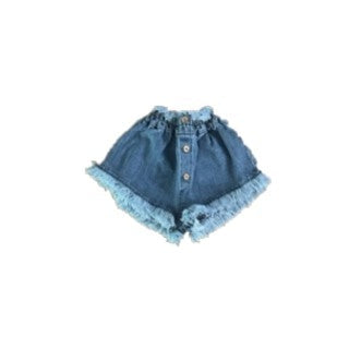 Washed Denim Mary Jane Shorts