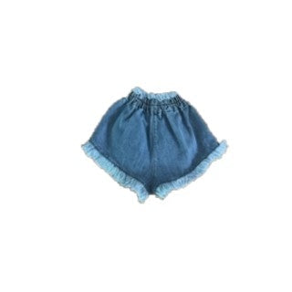Washed Denim Mary Jane Shorts