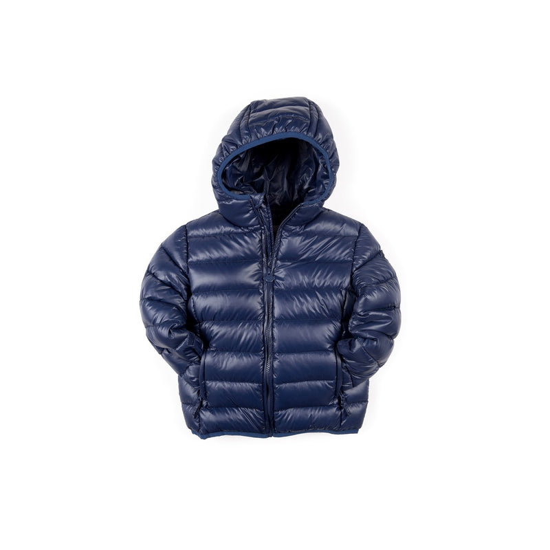 Navy Blue Feather Weight Down Puffer