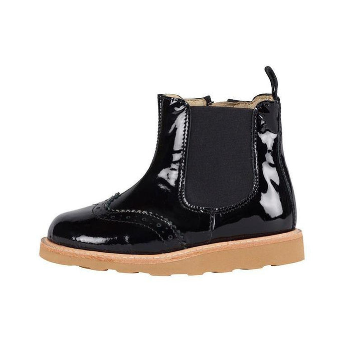 Francis Chelsea Black Patent Leather Boot